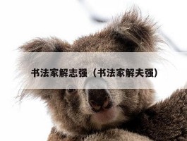 书法家解志强（书法家解夫强）