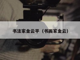 书法家金云平（书画家金云）