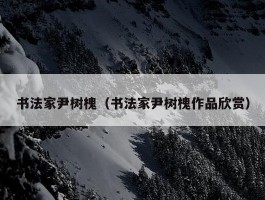 书法家尹树槐（书法家尹树槐作品欣赏）