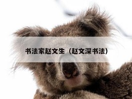书法家赵文生（赵文深书法）