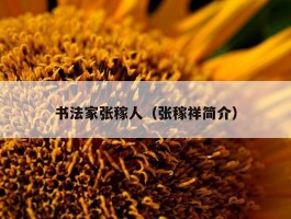 书法家张稼人（张稼祥简介）