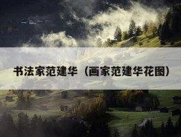 书法家范建华（画家范建华花图）