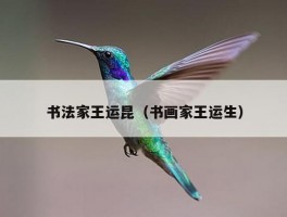 书法家王运昆（书画家王运生）