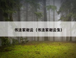 书法家谢云（书法家谢云生）