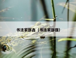 书法家邵鑫（书法家邵强）