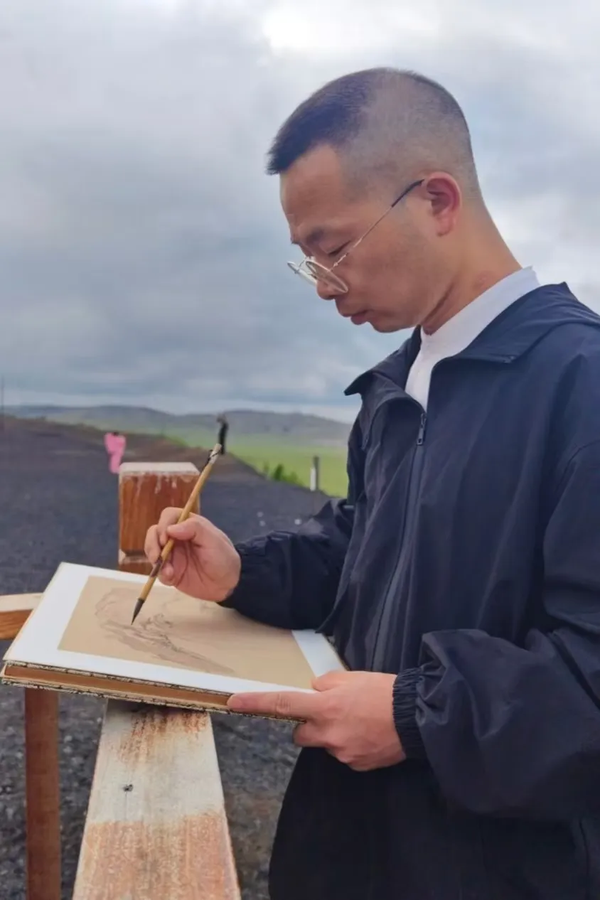 墨韵北疆池上碧苔•水墨集中国画名家邀请展走进乌兰察布采风写生,图片,第15张